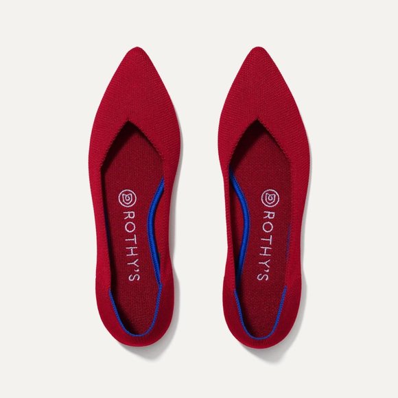 Rothy's Shoes - Rothy's Red Pointed-Toe Flats